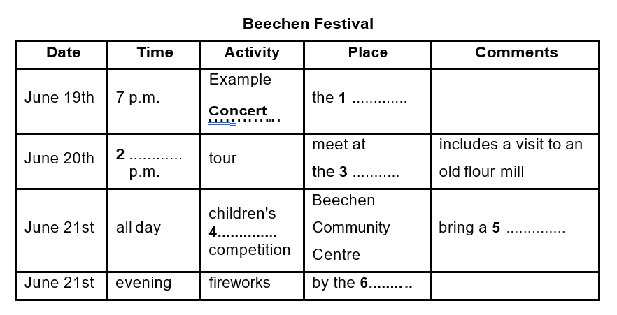 Beechen Festival