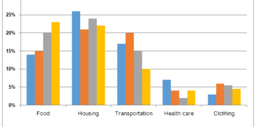 Expenditures for five major categories in 2009