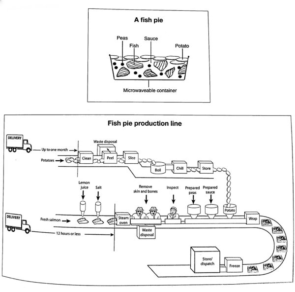 Information about the manufacture of frozen fish pies.1