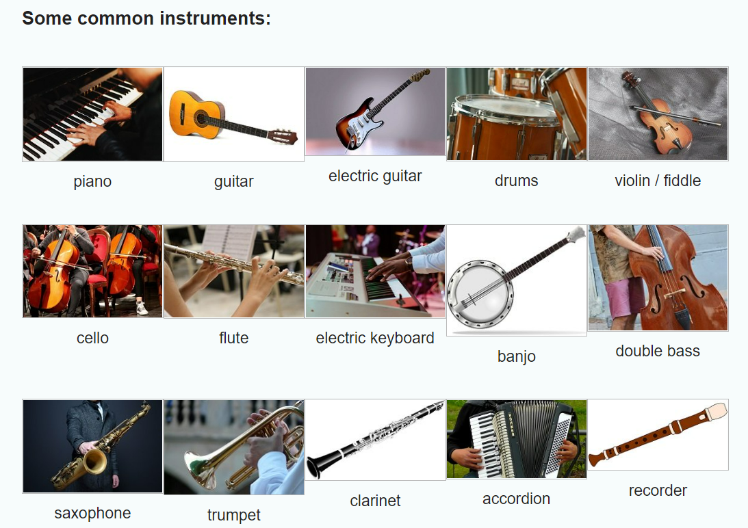 common instruments